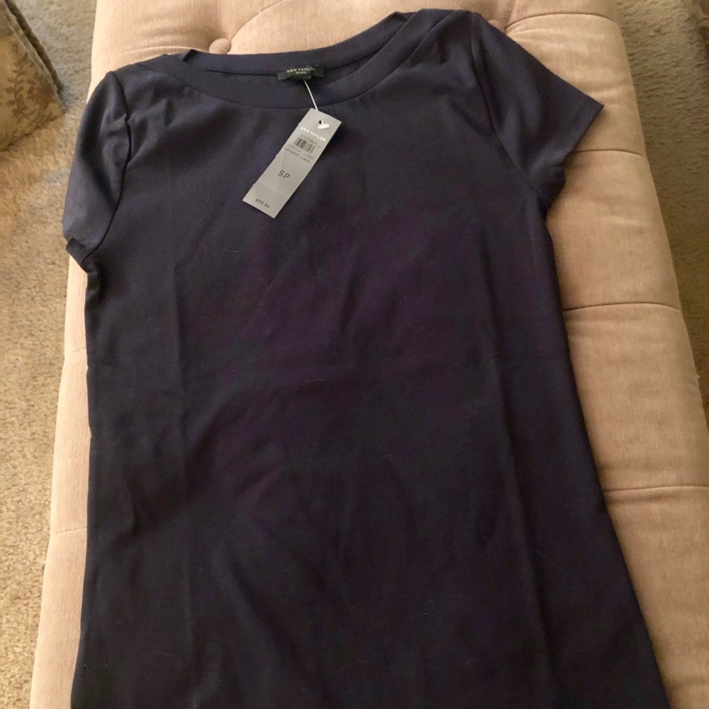 Navy blue short sleeve top from Ann Taylor